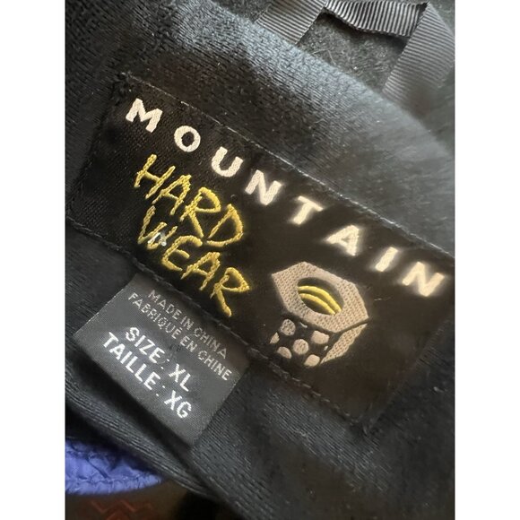 vtg MOUNTAIN HARDWEAR Conduit SL Blue Hooded Outdoor Soft Shell Jacket XL/XG - Picture 4 of 6